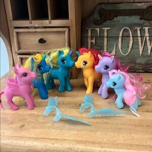 Assortment Lot of 6 Ponies Gi-Go Wonder Ponies & My Little Pony Unicorns Fakie